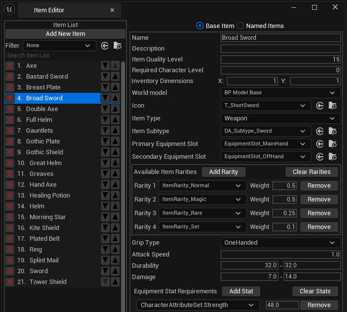 base item editor