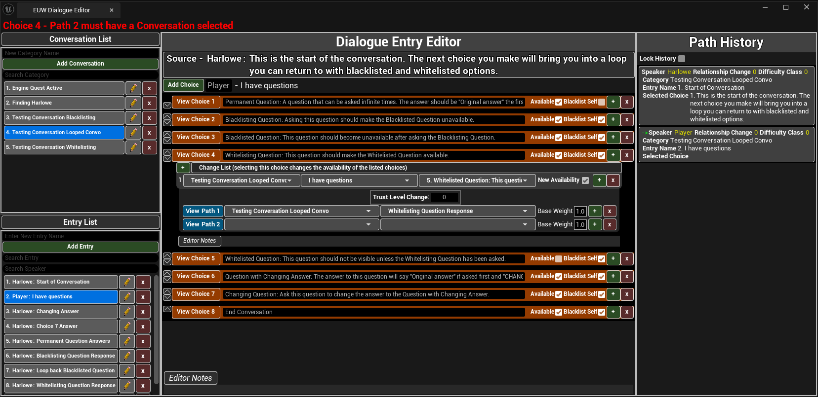 dialogue editor